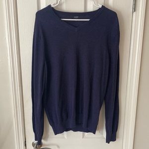 Men’s medium JCrew VNeck Sweater - navy blue